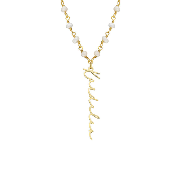 CHAIN DESIGN PEARL HALSKETTE BASIC SIGNATURE aus 925 Silber - Eleganter Halskette - AURIME