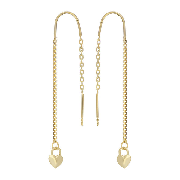 Miya Herz Ohrringe aus 925 Silber von Aurime, elegante Ohrschmuck mit Herzdesign, glänzend und filigran verarbeitet