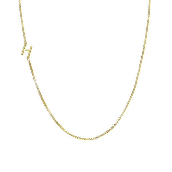 MINIMAL INITIALEN CUBIC NECKLACE aus 925 Silber - Hochwertiger Schmuck - AURIME