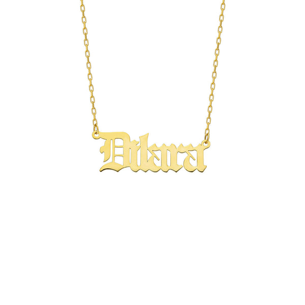 NAMENSKETTE OLD ENGLISH aus 925 Silber - Eleganter Halskette - AURIME