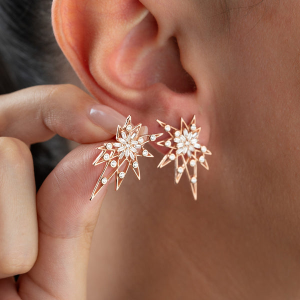 Dove Ohrringe aus 925 Silber von Aurime, detailreiche filigrane Ohrschmuck mit eleganten Design.