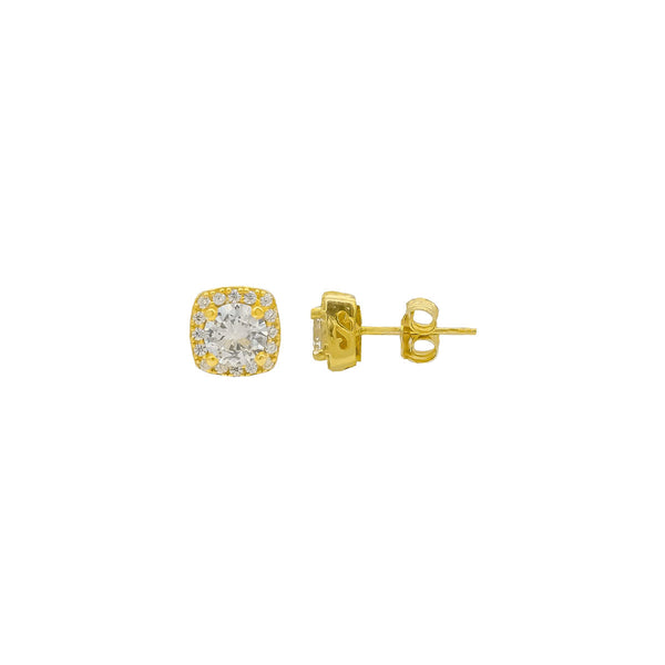 Damenschmuck: AURIME Diamond Stone Ohrringe aus 925 Silber mit funkelnden Diamanten, elegante Ohrschmuck für besondere Anlässe
