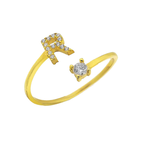 LETTER DIAMOND RING aus 925 Silber - Eleganter Ring - AURIME