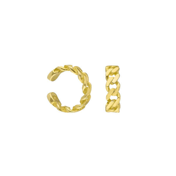 Silber Ohr-Cuff von AURIME, SHU EAR CUFF aus 925er Silber, detailreiche Schmuckstück für das Ohr, seitliche Ansicht
