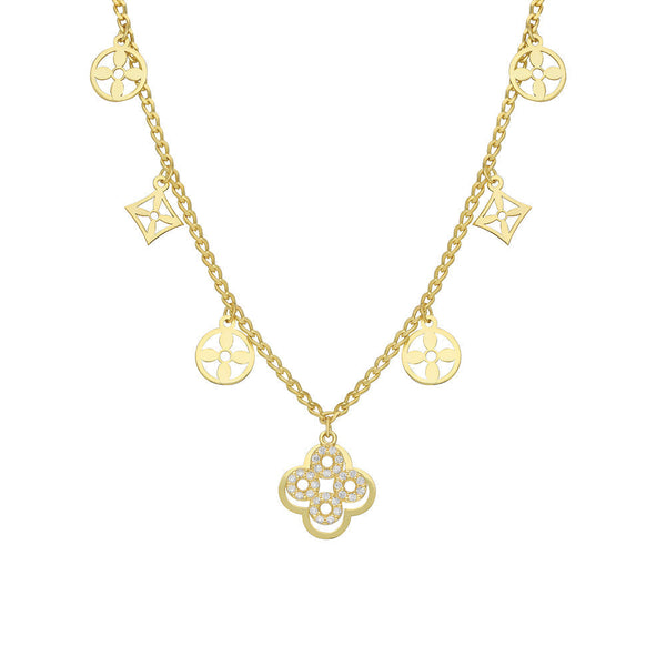 LUXUS CHARM HALSKETTE aus 925 Silber - Eleganter Halskette - AURIME