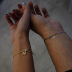 PARTNER LETTER CUBAN BRACELET aus 925 Silber - Hochwertiger Schmuck - AURIME