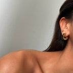 SCHWARZE BAGUETTE OHRRINGE aus 925 Silber - Eleganter Ohrringe - AURIME