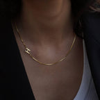 MINIMAL INITIALEN CUBIC NECKLACE aus 925 Silber - Hochwertiger Schmuck - AURIME
