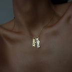 DUO HEART NAME NECKLACE aus 925 Silber - Hochwertiger Schmuck - AURIME