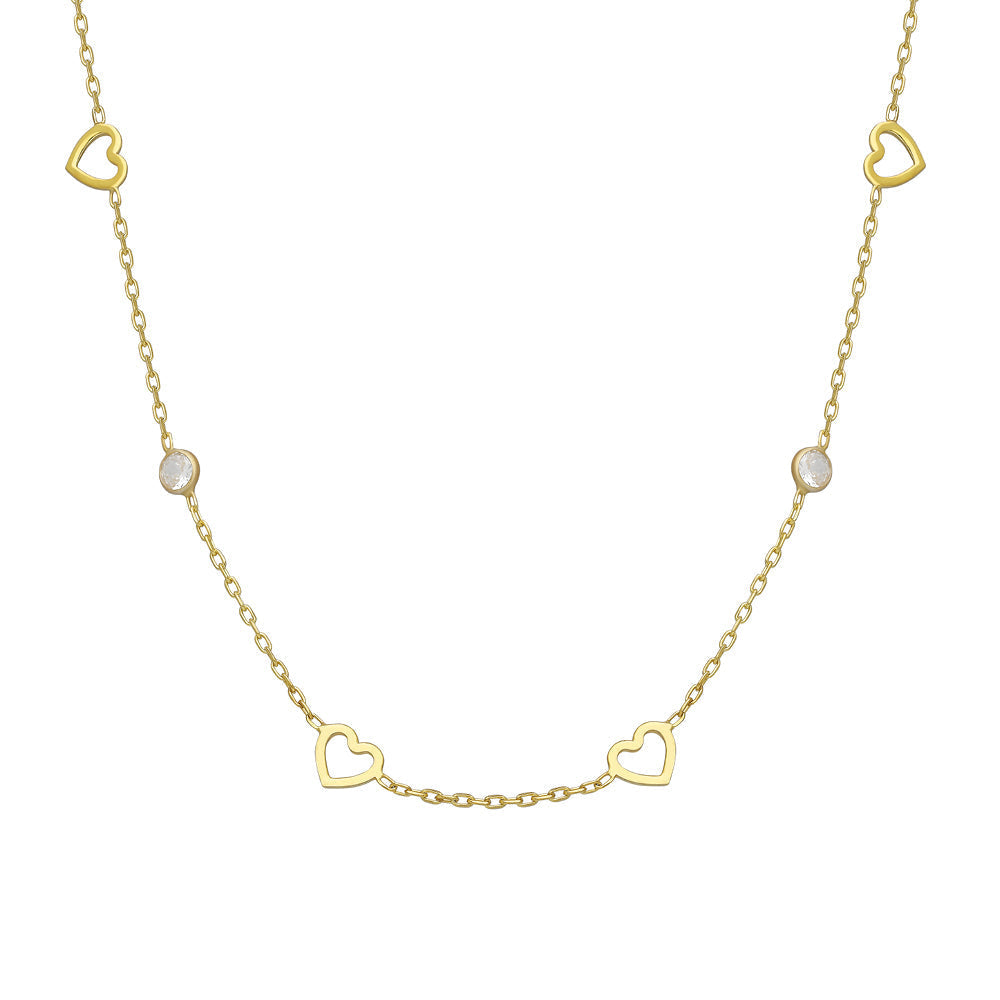 SERENTY HERZ HALSKETTE aus 925 Silber - Eleganter Halskette - AURIME