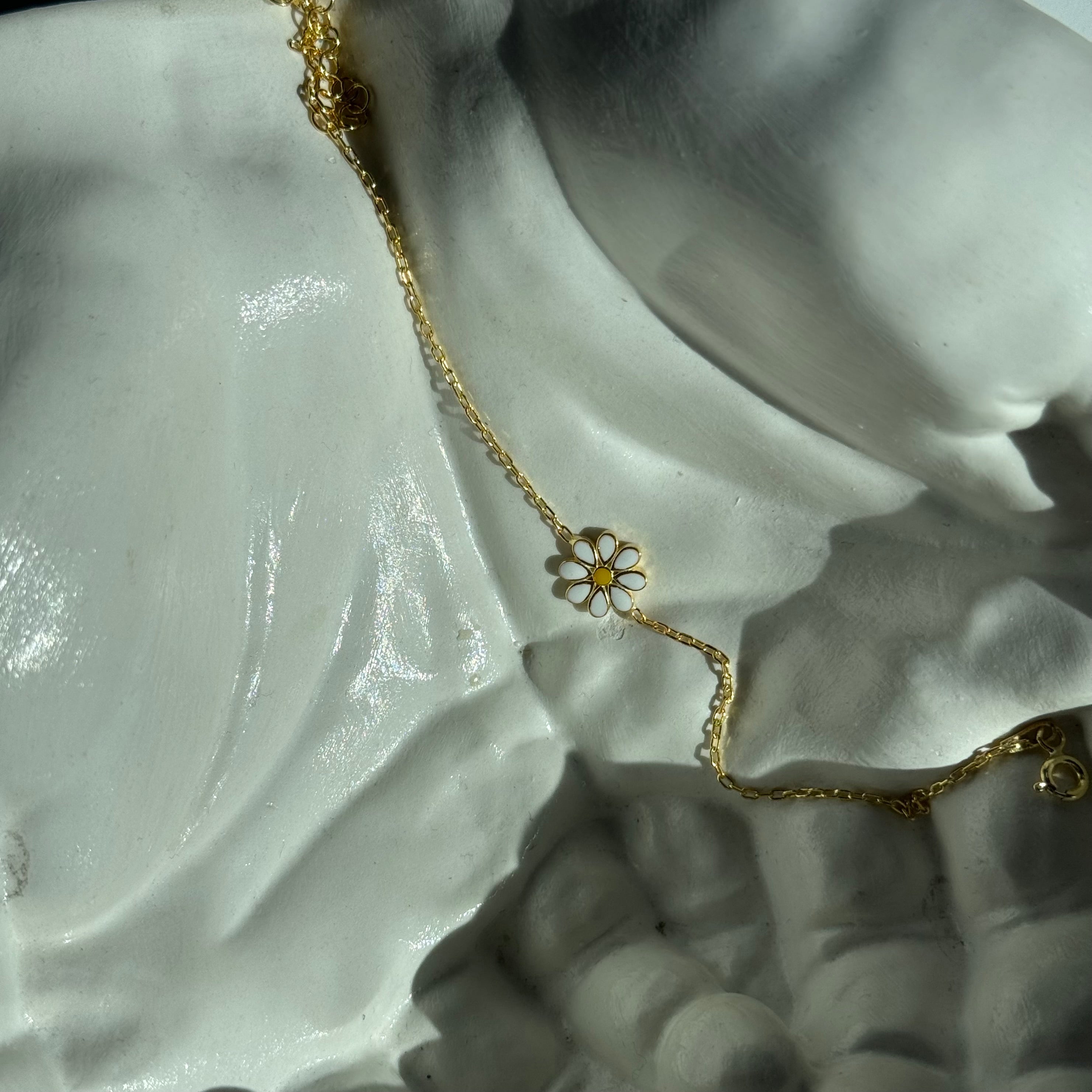 MINIMAL DAISY ARMKETTE aus 925 Silber - Eleganter Halskette - AURIME