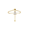 Silberner Chain Ring Drop aus 925er Silber von AURIME, detailreiche Ketten-Design, eleganter Schmuckring auf hellem Hintergrund