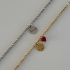 DOCH HERZ GEBURTSSTEIN PARTNER ARMBÄNDER | 925 SILBER