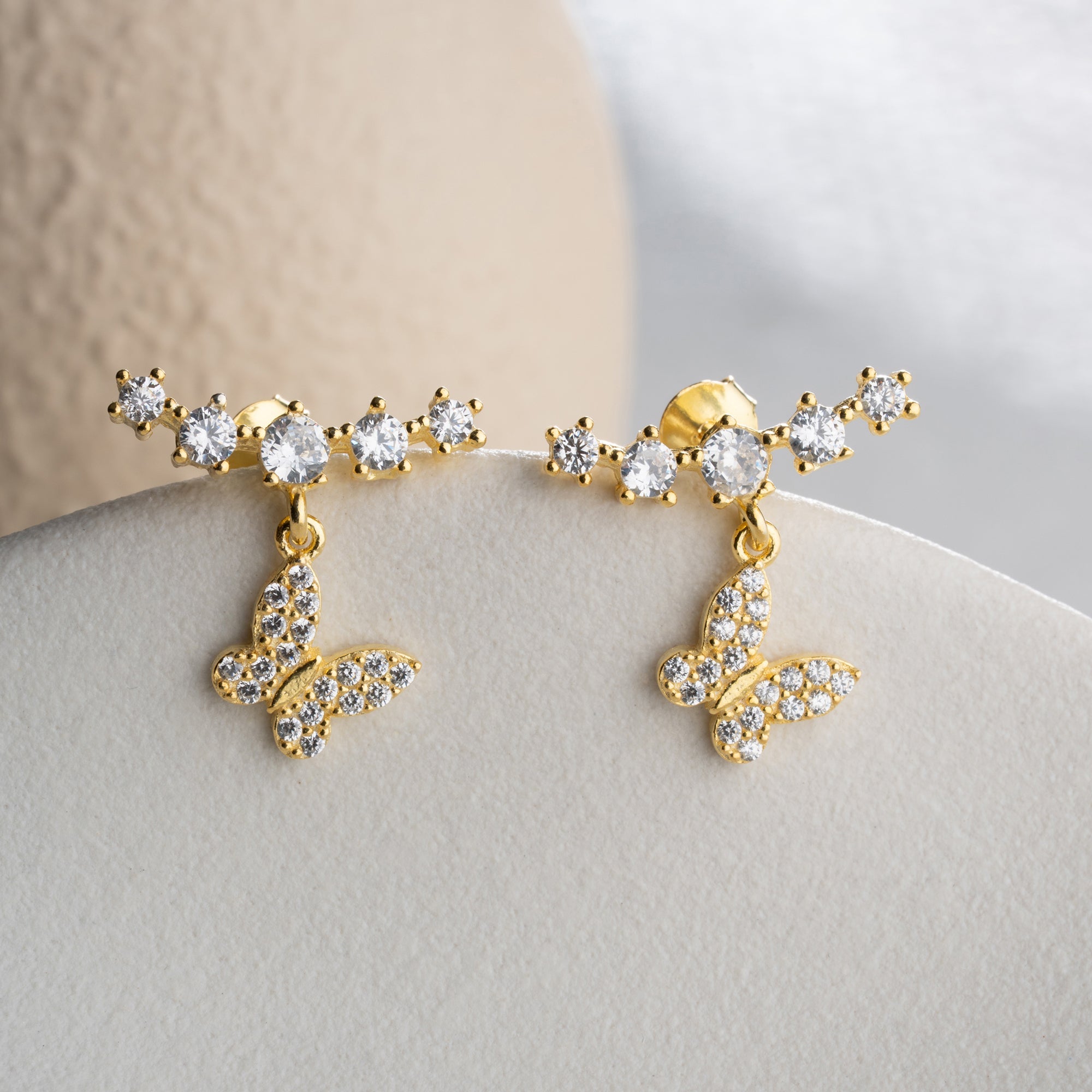 ESTEE MIT SCHMETTERLING OHRRINGE | 925 SILBER