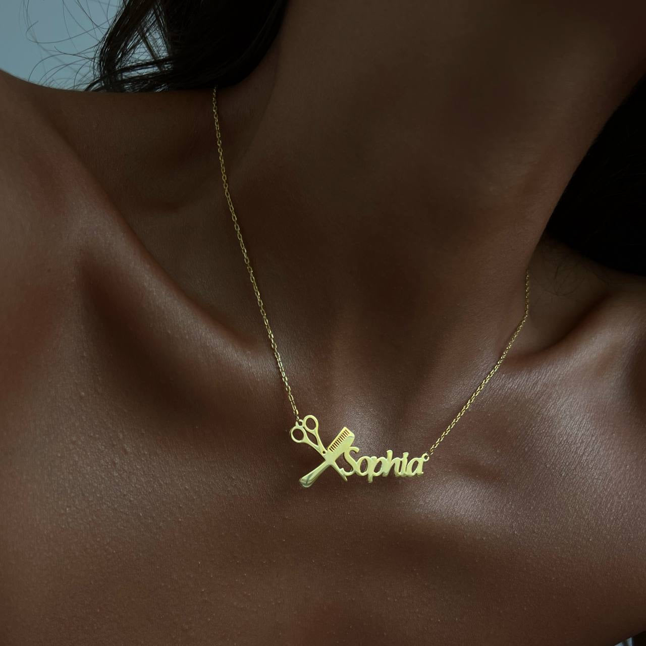 FRISEUR NAMENSKETTE aus 925 Silber - Eleganter Halskette - AURIME