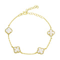 Halskette aus 925 Silber mit weißen Klee-Anhänger, Celebrity-Design von Aurime, elegante Schmuckstück für Damen