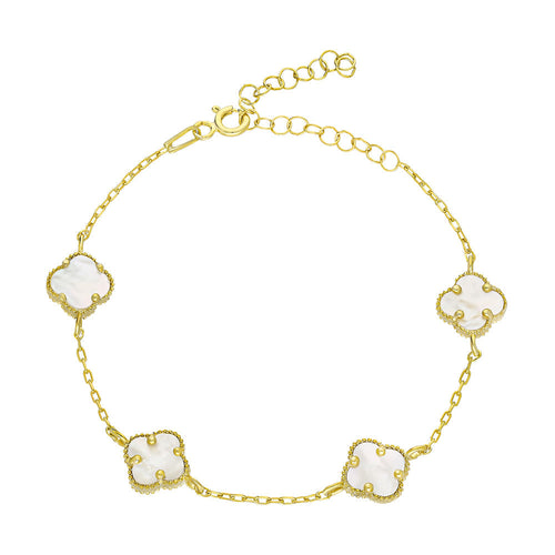 Halskette aus 925 Silber mit weißen Klee-Anhänger, Celebrity-Design von Aurime, elegante Schmuckstück für Damen