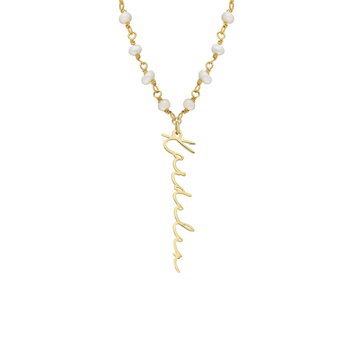 CHAIN DESIGN PEARL HALSKETTE BASIC SIGNATURE aus 925 Silber - Eleganter Halskette - AURIME