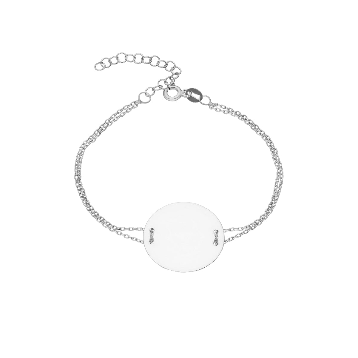 PLÄTTCHEN GRAVURARMBAND aus 925 Silber - Eleganter Armband - AURIME
