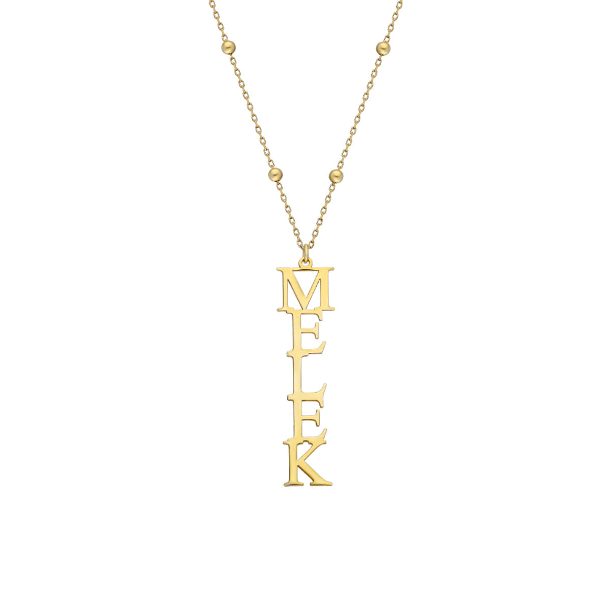 VINTAGE SENKRECHTE NAMENSKETTE aus 925 Silber - Eleganter Halskette - AURIME