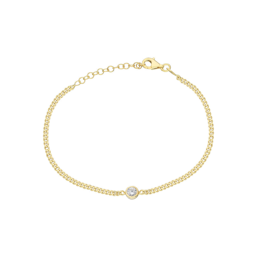 SOLITAIRE ARMKETTE aus 925 Silber - Eleganter Halskette - AURIME