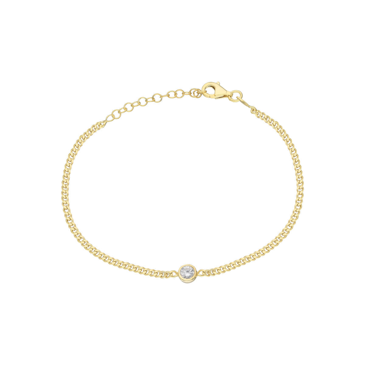 SOLITAIRE ARMKETTE aus 925 Silber - Eleganter Halskette - AURIME