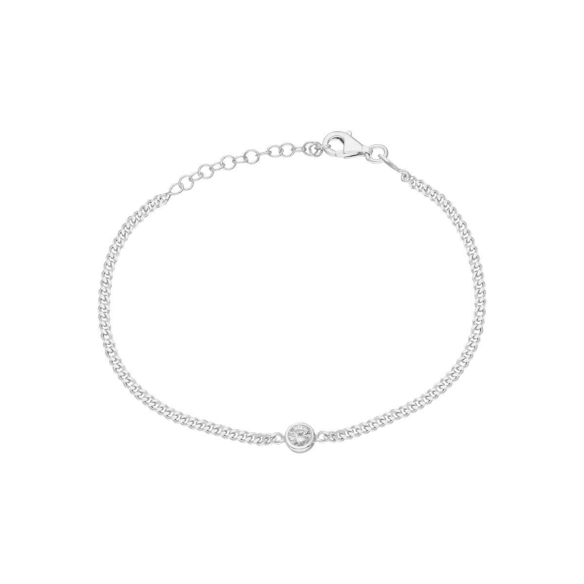 SOLITAIRE ARMKETTE aus 925 Silber - Eleganter Halskette - AURIME