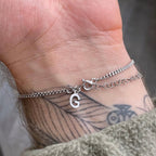 PARTNER LETTER CUBAN BRACELET aus 925 Silber - Hochwertiger Schmuck - AURIME