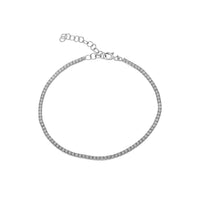 Silberne ICED OUT Armband aus 925 Silber mit funkelnden Steinen, von AURIME, detailreiche Schmuckaufnahme