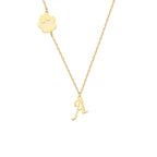 PFOTE KETTE MIT BUCHSTABE aus 925 Silber - Eleganter Halskette - AURIME