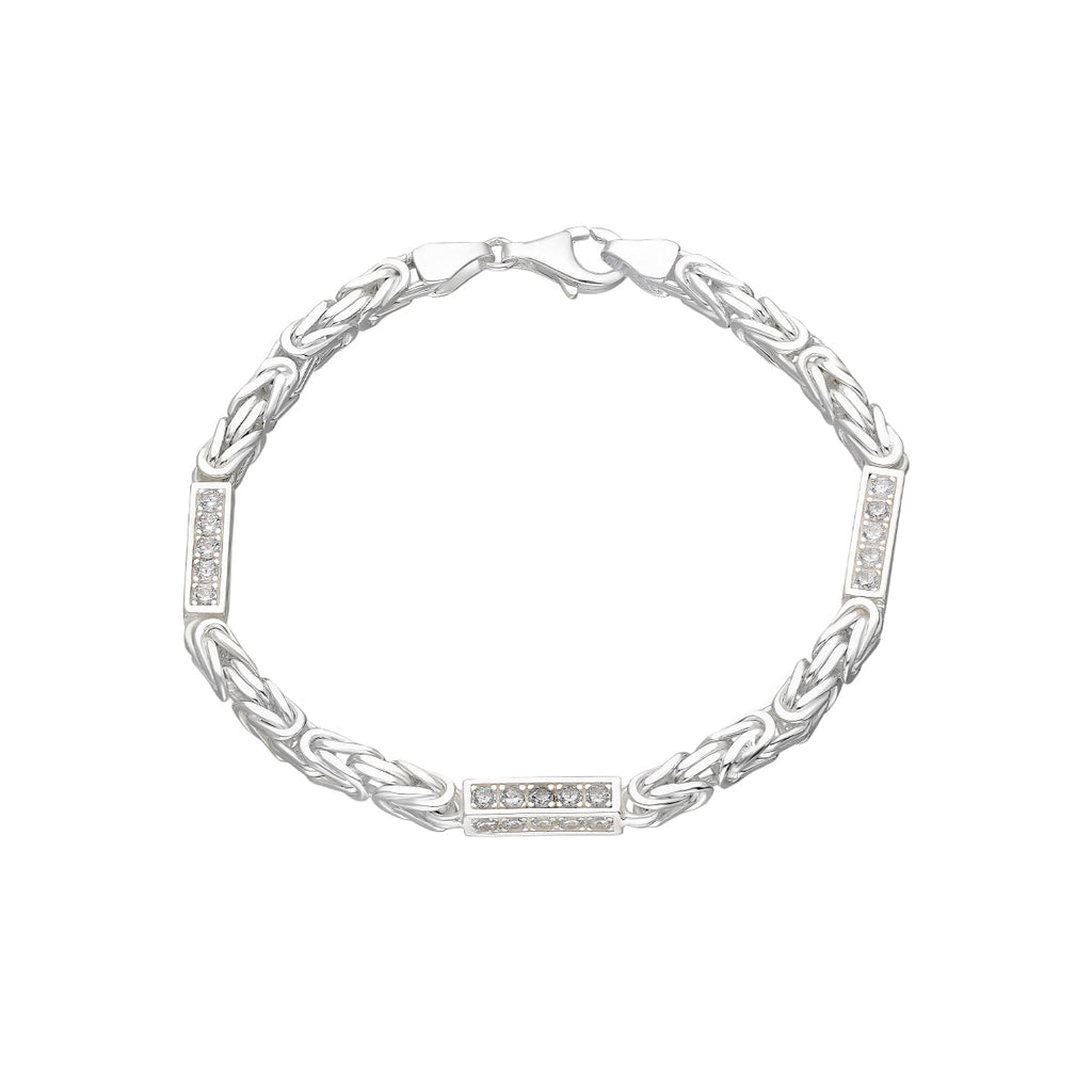 KÖNIGS ARMBAND MIT STRASSTEIN aus 925 Silber - Eleganter Armband - AURIME