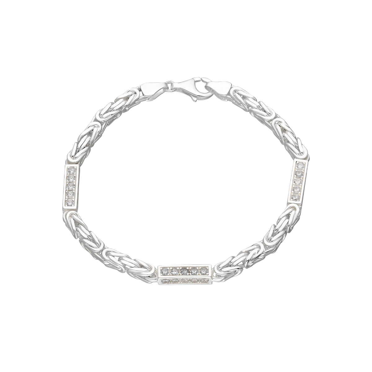 KÖNIGS ARMBAND MIT STRASSTEIN aus 925 Silber - Eleganter Armband - AURIME