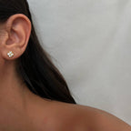 ZIRKONIA KLEEBLATT OHRRING aus 925 Silber - Eleganter Ohrringe - AURIME