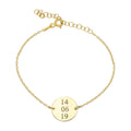 Save the Date Armband aus 925er Silber von AURIME, detailreiches Schmuckstück mit Gravur und eleganter Optik.