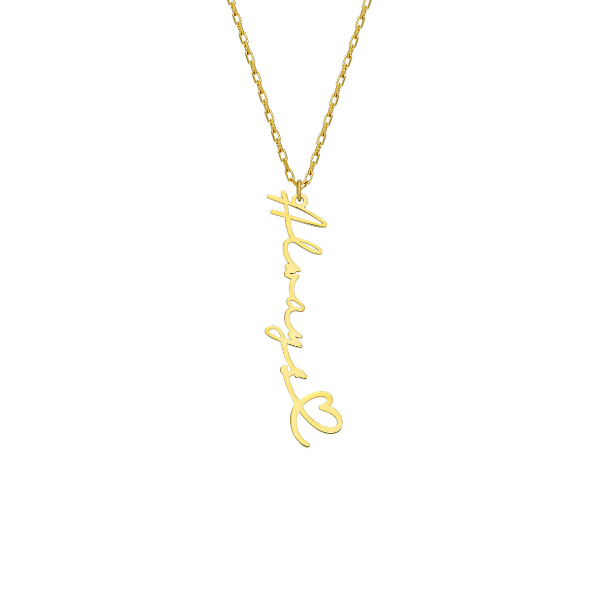 HERZ SYMBOL NAMENSKETTE aus 925 Silber - Eleganter Halskette - AURIME