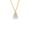 Silberne DROP Halskette von AURIME, 925 Silber, mit eleganten Tropfen-Design, liegt auf hellem Hintergrund.