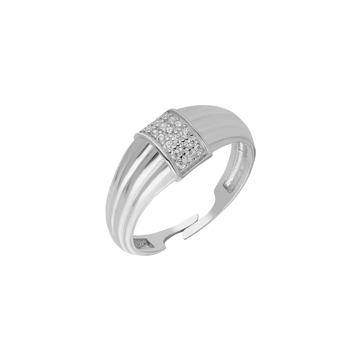 ZIRKONIA RUND RING aus 925 Silber - Eleganter Ring - AURIME