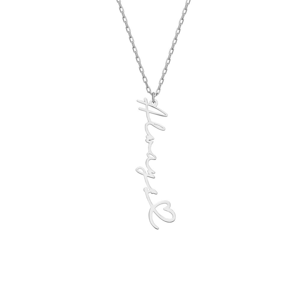 HERZ SYMBOL NAMENSKETTE aus 925 Silber - Eleganter Halskette - AURIME