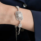 VOLUMEN BAGUETTE ARMBAND aus 925 Silber - Eleganter Armband - AURIME
