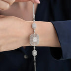 VOLUMEN BAGUETTE ARMBAND aus 925 Silber - Eleganter Armband - AURIME