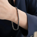 ICED OUT ARMBAND AUS SCHWARZEM STEIN aus 925 Silber - Eleganter Armband - AURIME