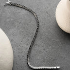 ICED OUT ARMBAND AUS SCHWARZEM STEIN aus 925 Silber - Eleganter Armband - AURIME