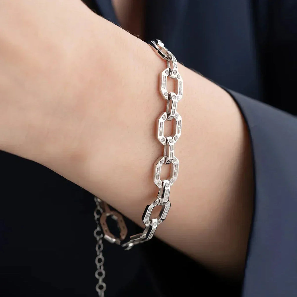 FINESSE STEIN ARMBAND aus 925 Silber - Eleganter Armband - AURIME