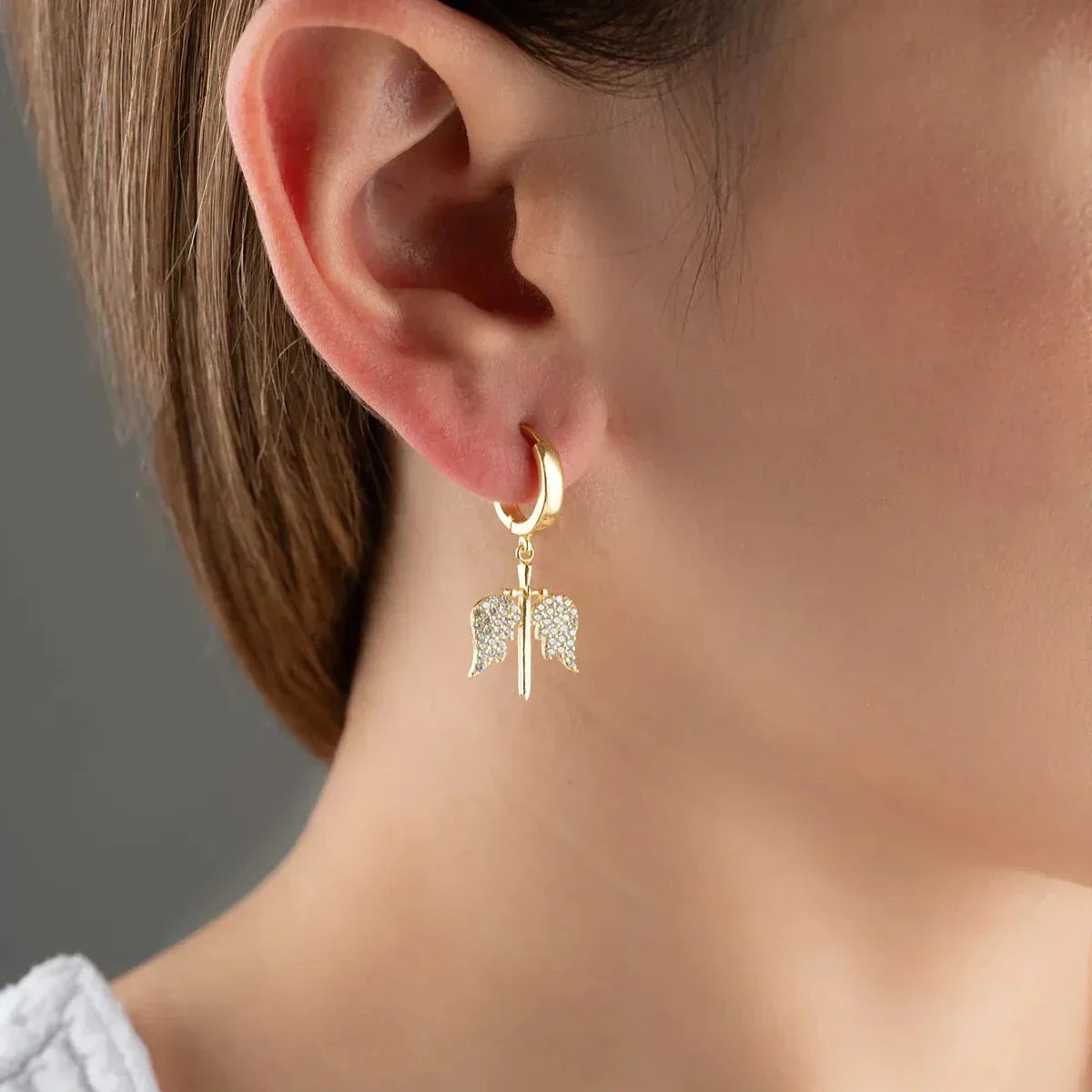 ENGELSFLÜGEL OHRRING aus 925 Silber - Eleganter Ohrringe - AURIME