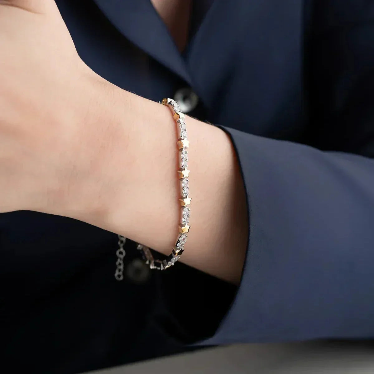 MINI STAR ICEDOUT ARMBAND aus 925 Silber - Eleganter Armband - AURIME