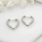 HERZ ZIRKONIA OHRRING aus 925 Silber - Eleganter Ohrringe - AURIME