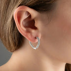 HERZ ZIRKONIA OHRRING aus 925 Silber - Eleganter Ohrringe - AURIME