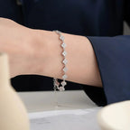 ZIRKON STEIN KLEE ARMBAND aus 925 Silber - Eleganter Armband - AURIME