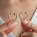 HERZ ZIRKONIA OHRRING aus 925 Silber - Eleganter Ohrringe - AURIME