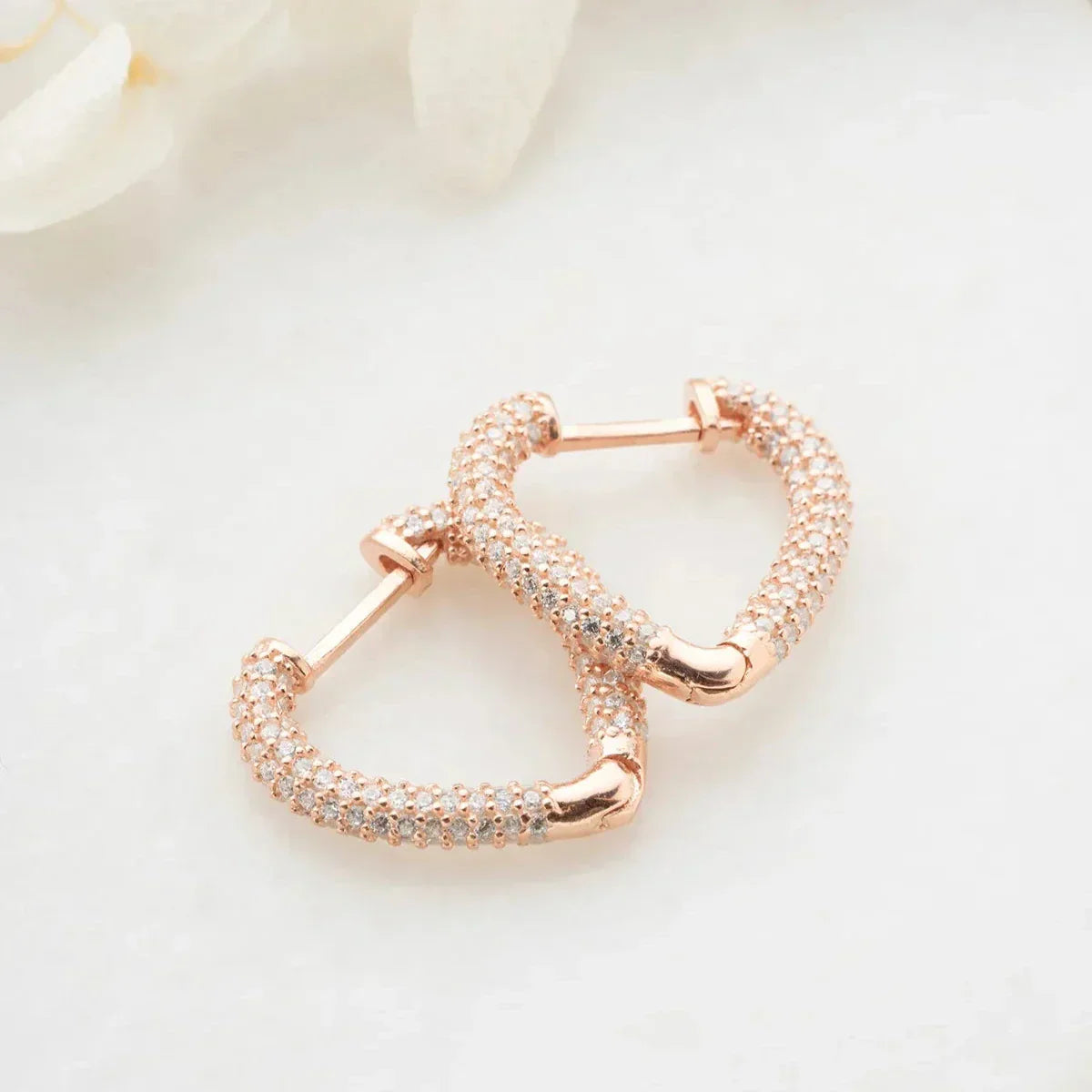 HERZ ZIRKONIA OHRRING aus 925 Silber - Eleganter Ohrringe - AURIME